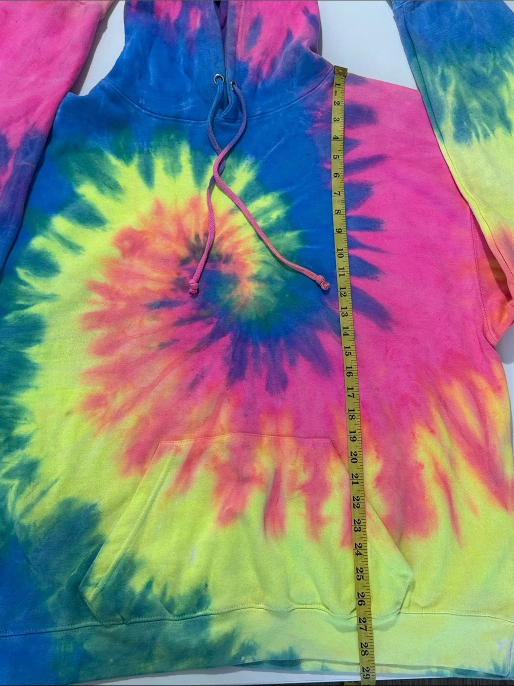 Dreamsicle Girls Neon Tie Dye Pullover Hoodie Sweatshirt With Pocket Size XL